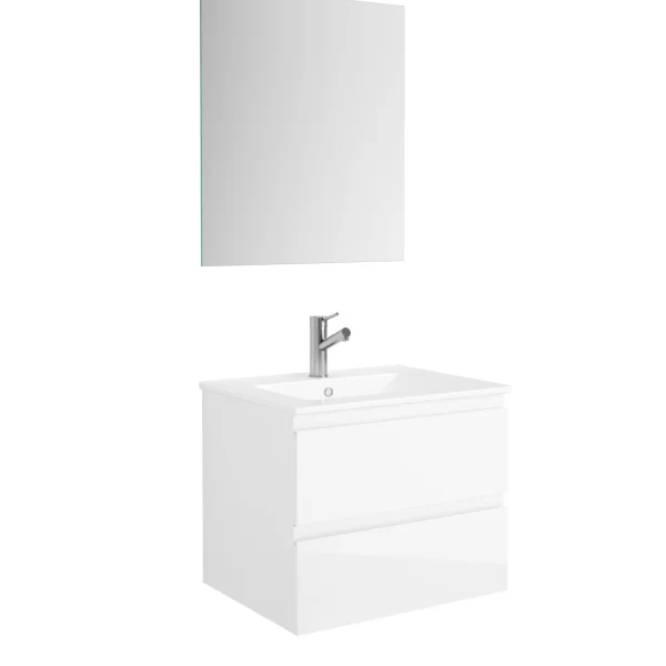 VANITY 3PC SINGLE BASIN PORCELIAN WHITE
