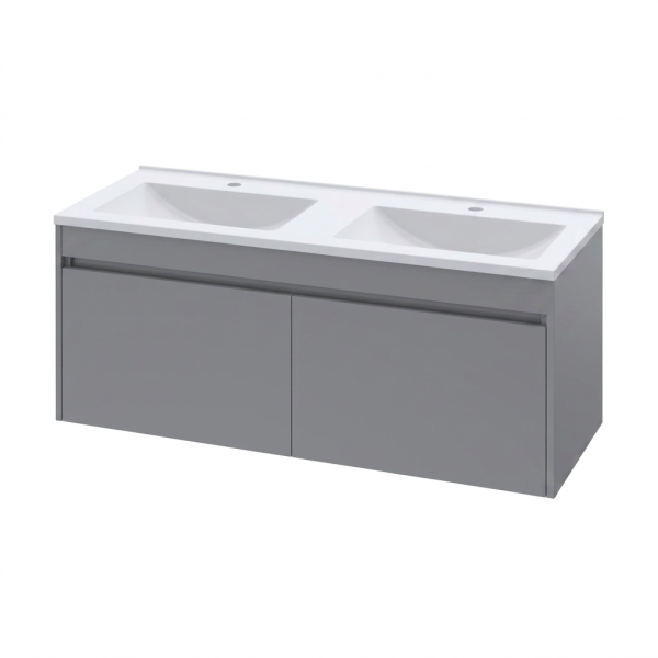 BASIN CABINET WALL HUNG GREY 1.2M LANA