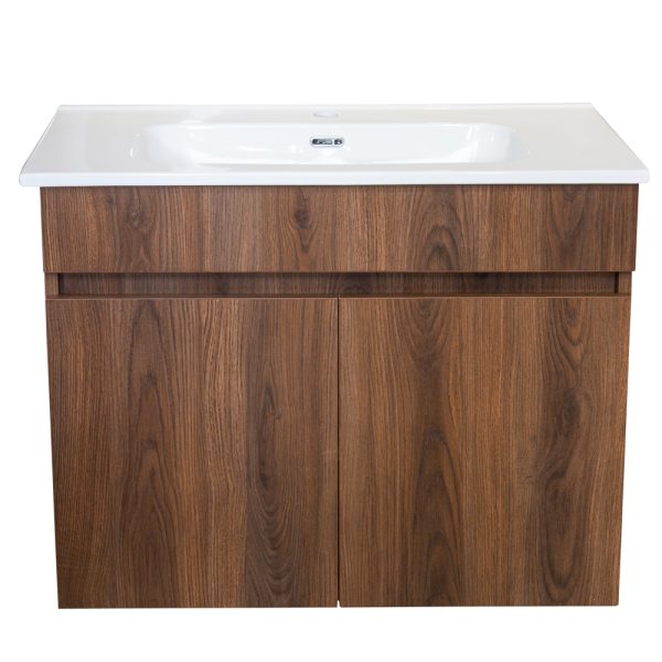 BASIN CABINET WALL HUNG 600 BROWN LANA