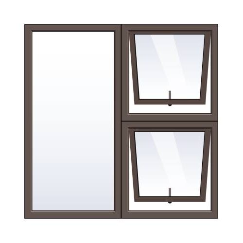 Aluminium Window Bronze 1200 X 1200 | 2OP