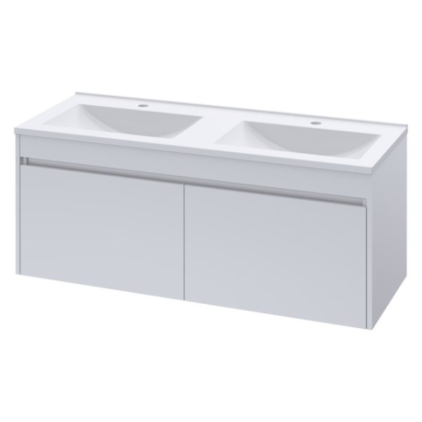 Basin Cabinet Wall Hung White 1.2m Lana