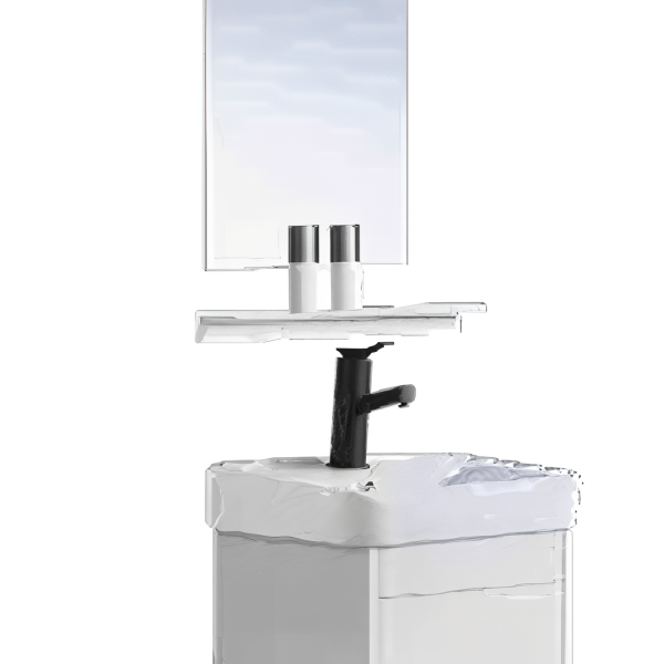 VANITY 3PC SINGLE BASIN VISTA WHITE