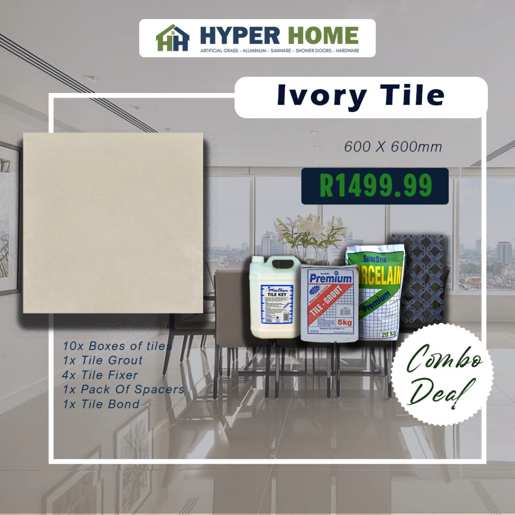 Ivory 600 x 600 Tile Combo – Hyper Home Improvement and Wholesalers