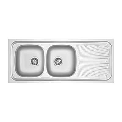 Double Sink & Kitchen Faucet Combo