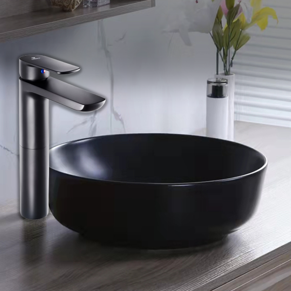 Cobra Matte Black Basin and Mixer Combo