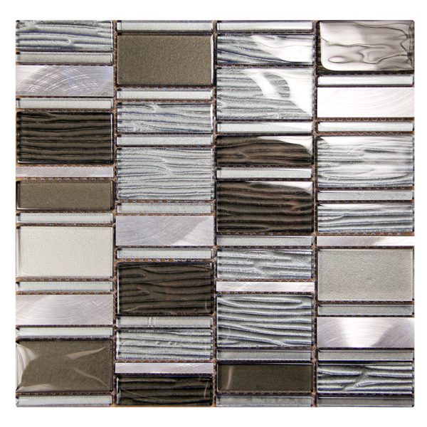 Goldish Grey Glass Mosaic