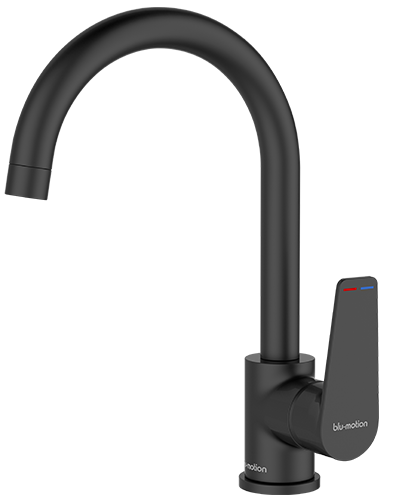 Blu Motion Luxus Black Sink Mixer Deck Type