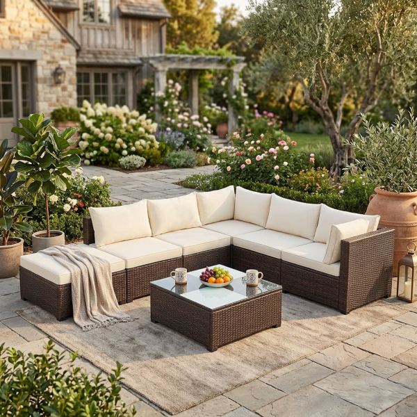 Furn Sofa Patio Sets 7 Piece